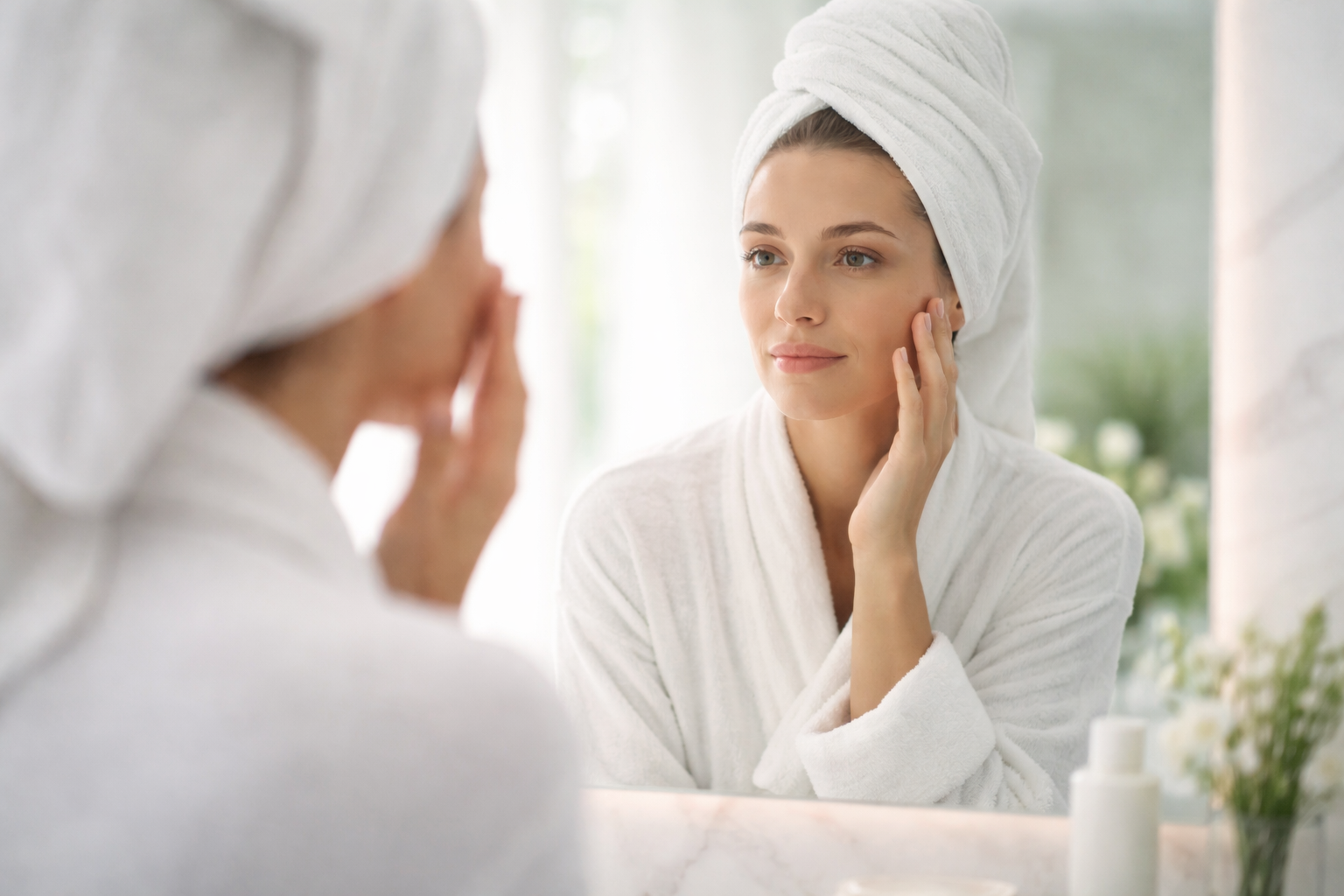 Reflecting in the morning light